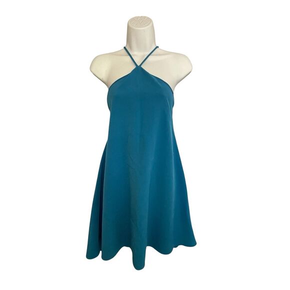 Milly Blue Halter Tank Dress Women’s Size 4 Retails $395 NWT - Picture 1 of 10